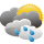 Cielos nubosos con lluvia debil